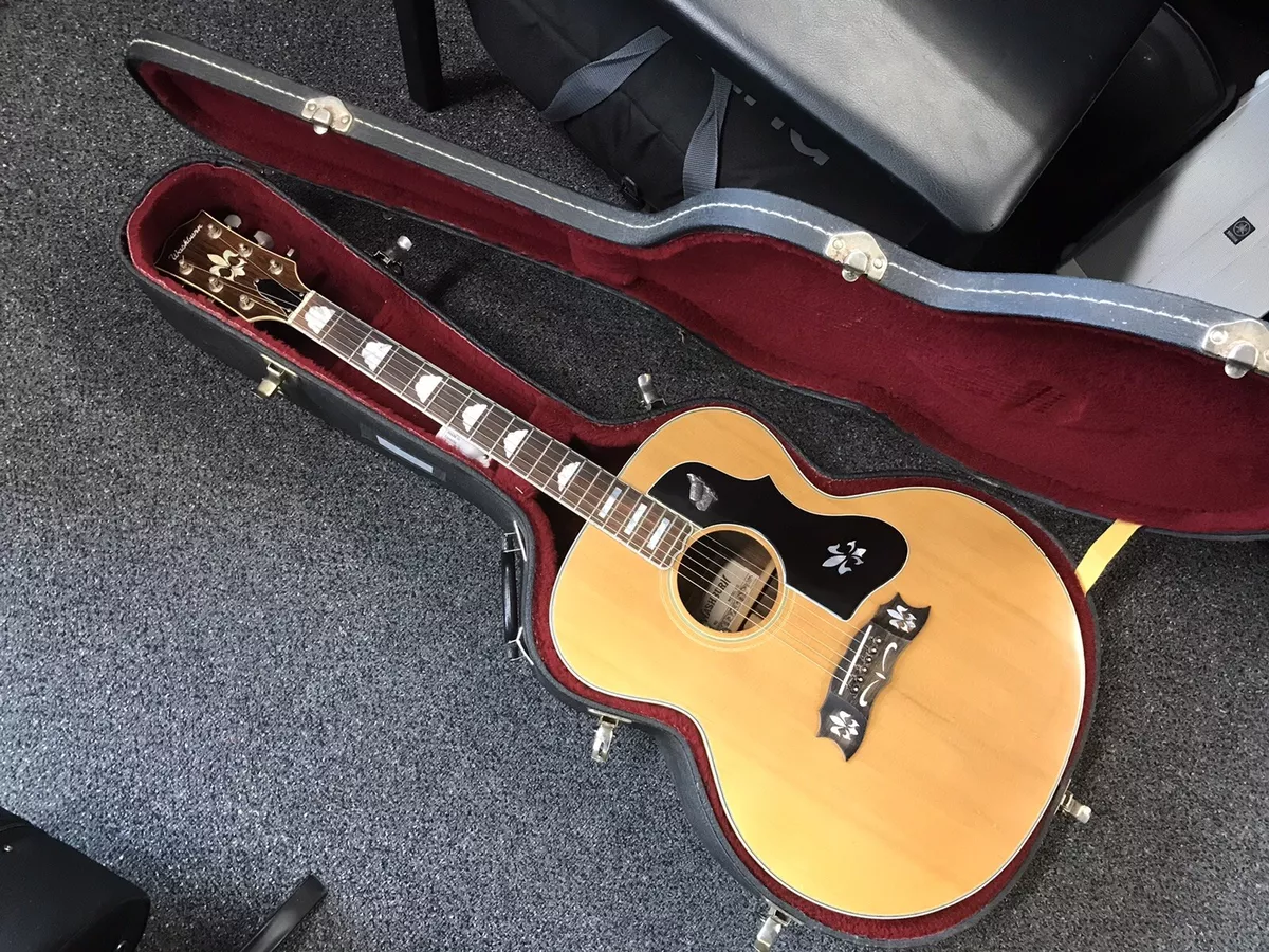 Washburn W 400 jumbo body acoustic electric guitar mid 1970s Japan