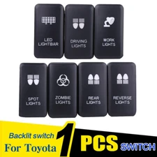 For Toyota LED Light Bar Switch Push Button Tacoma FJ Cruiser 4Runner Highlander