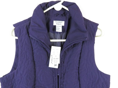 NWT Brunswick Square Hiking Camping Fall woman's Vest L Purple Quilted - Picture 3 of 6