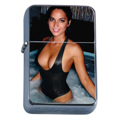 Oklahoma Pin Up Girls D8 Flip Top Oil Lighter Wind Resistant 