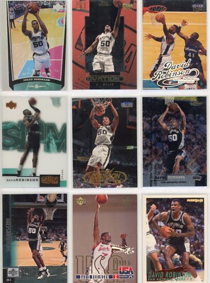 David Robinson, San Antonio Spurs, HOF,  9 Cards, Ungraded,  Free Shipping!