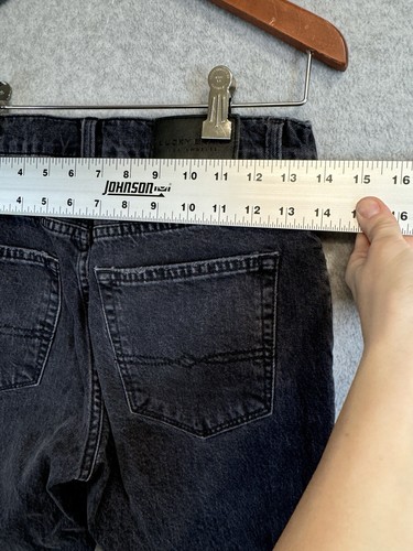 Lucky Brand High Rise Drew Mom Jeans Gr. 2/26 schwarz distressed Button Fly Y2K - Bild 15 von 17