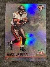 2001 Pacific Titanium Red WARRICK DUNN #/58 Parallel Tampa Bay Buccaneers