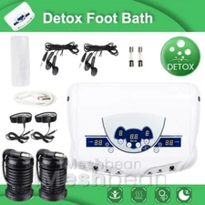 Detox Foot Bath Dual Ionic Cell Relax Spa Massager Machine LCD MP3/120pcs Liners