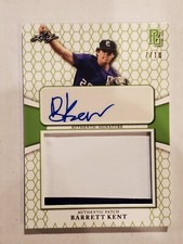 BARRETT KENT 2022 Leaf Perfect Game Showcase EMERALD PATCH AUTO #'d 7/10 Angels
