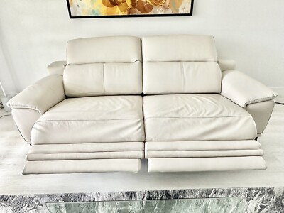 Leather Power Reclining - Sofa De Cuero Reclinable