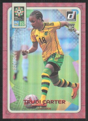 2023 Donruss FIFA Women's World Cup Red Trudi Carter Rookie /299 Jamaica #91