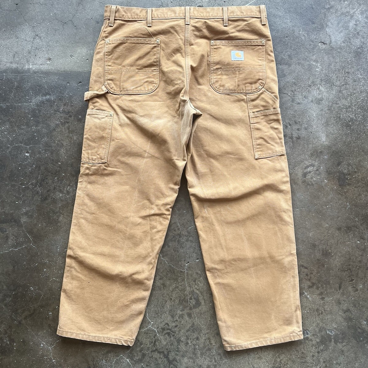 carhartt B01 USA産 w40×l30 Loose Straight Iconic BO1 Firm Duck Double-Front Dungaree