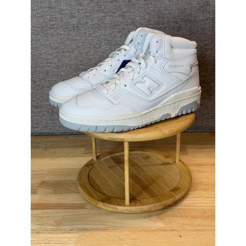 New Balance 650 Men’s White Leather High Top Sneakers Size 9 New! - Picture 2 of 8