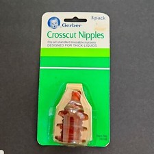 Vintage 1983 Gerber Cross Cut Baby Bottle Nipples