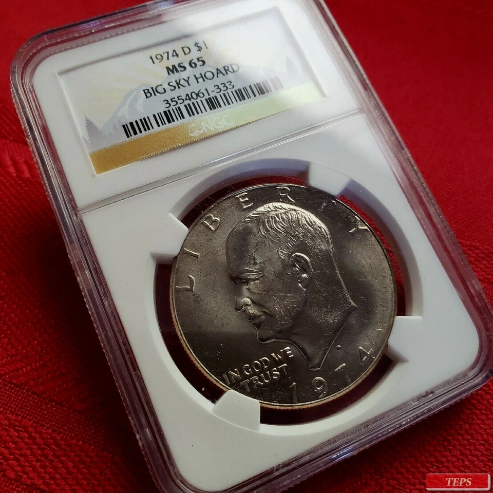 NGC Certified 1977 Big Sky Hoard Eisenhower Dollar MS65 - Image 2 of 4