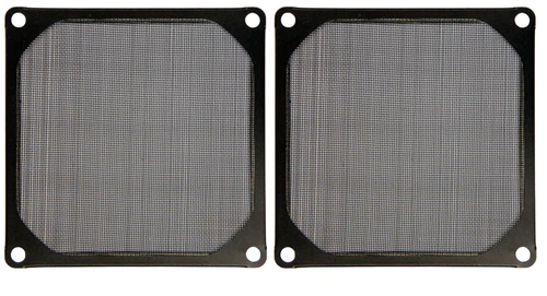 2x 120mm Black Aluminum Computer Case Fan Mesh Grill / Guard / Filter