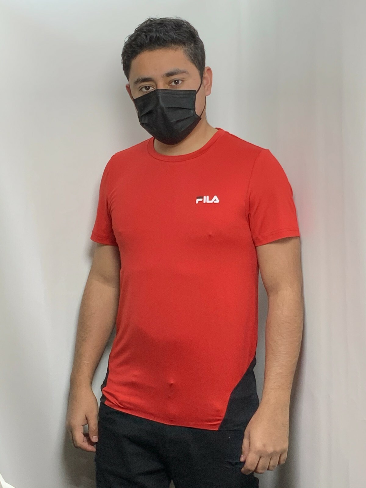 T shirt uomo Fila rossa nera manica corta