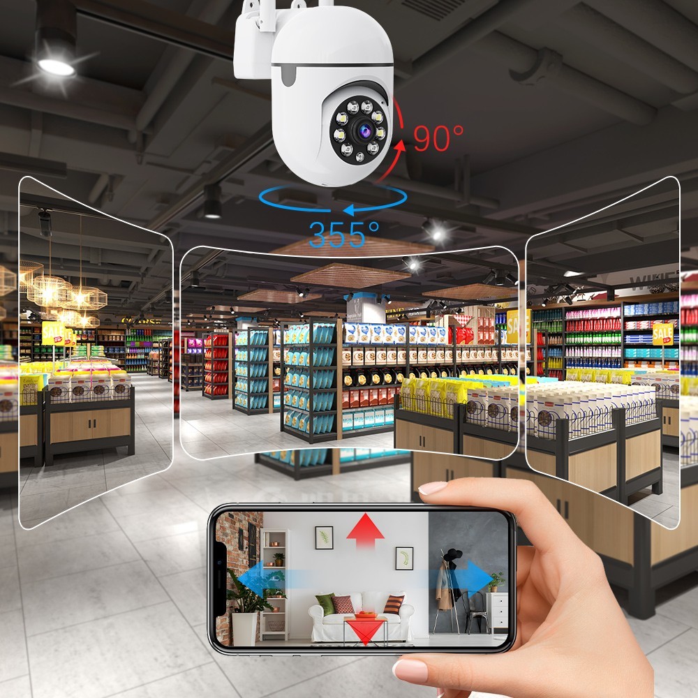 2PK Home Camera 1080p Wireless IP Security Surveillance System Night Vision PTZ