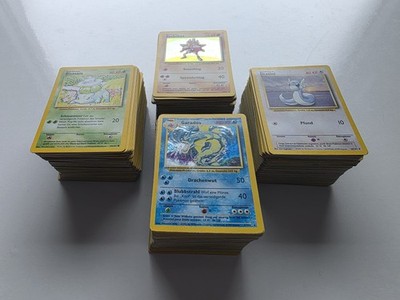 100 Pokemon Karten Vintage MIX - Base Set 1/2 Jungle Fossil Rocket - 1999 DE