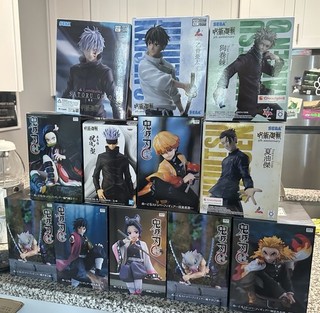 SEGA Anime Figure 12pc Lot Jujutsu Kaisen Demon Hunter Gojo Suguru Nezuko Giyu