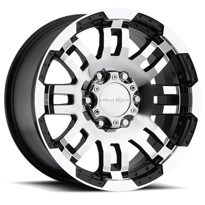 20X9 Vision Off Road 375 Warrior 6x139.7 6x5.5 Black Machined Wheel Rim (QTY 1)