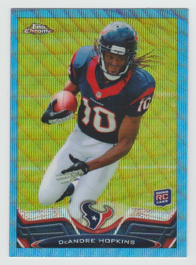 DeANDRE HOPKINS 2013 Topps Chrome BLUE WAVE REFRACTOR #154 SP RC Future HOF