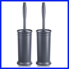 Toilet Brush and Holder 2 Pack, Toilet Bowl Brush with Extra Long Handle, Toi...