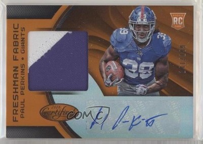 2016 Certified Mirror Orange 141/199 Paul Perkins #232 Rookie Auto RC 5tr