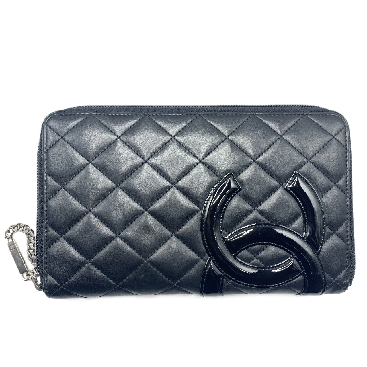 Chanel — Chanel Purse Cambon Line Matelasse COCO Mark Lambskin Black Women's Rank B Used