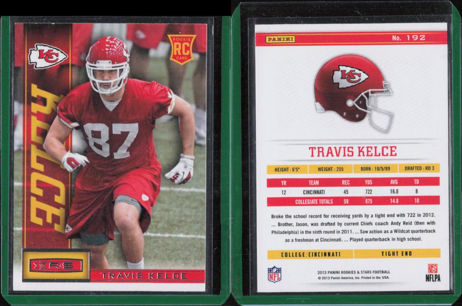 2013 Panini Rookies and Stars Rookie #192 Travis Kelce Kansas City Chiefs