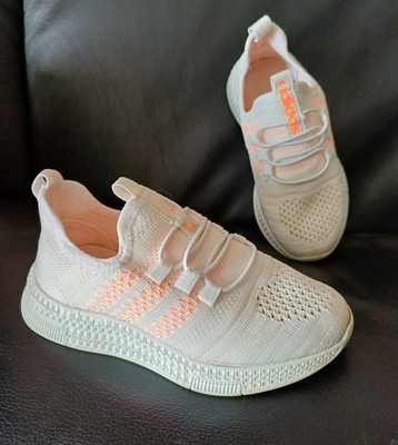 Sneaker, Gr. 28, Weiß/Orange, Mädchen, Slip On, Synthetik, Top Zustand
