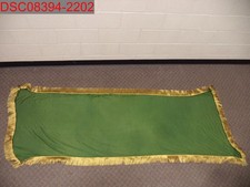 Stain, Womens Green Chiffon Shawl Scarf w/ Gold Trim Veil Belly Dance, One Size