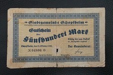 Schopfheim/ Stadt, 500 Mark, 1922 Germany, vf