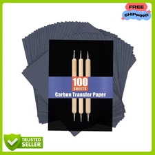 PSLER 100 Sheets Carbon Paper Sheets, Carbon Transfer Paper for DIY Woodwork us