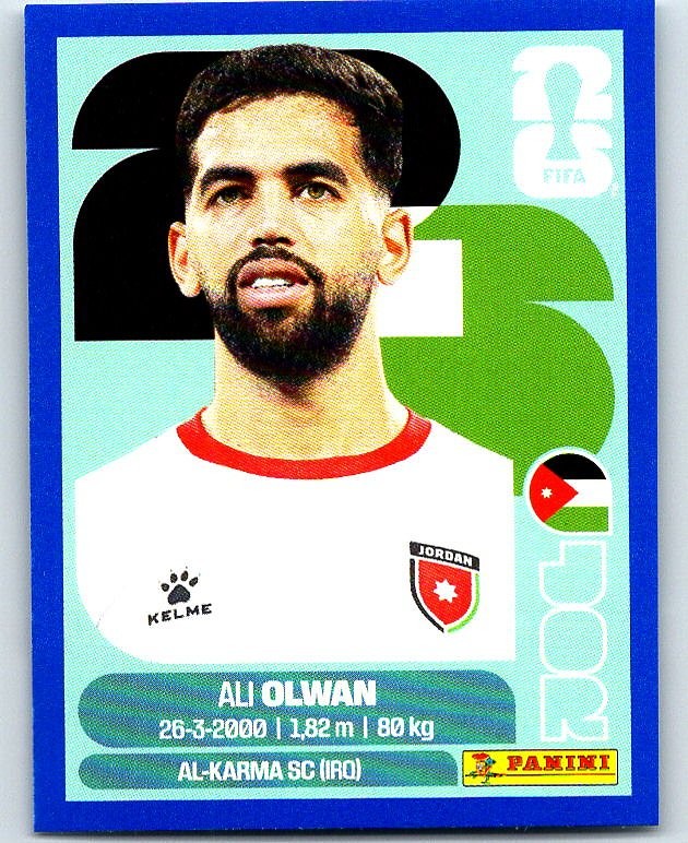 2026 Panini FIFA World Cup Stickers ("Printed in Italy" Back)* #JOR18 Ali Olwan