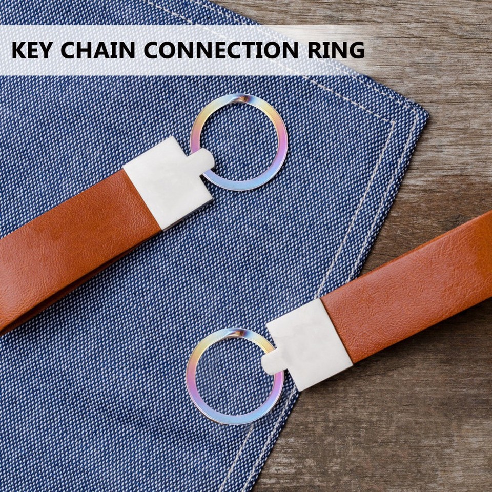 Titanium Key Rings Multi Color Flat Split Rings for Keys 5Pcs | eBay ...