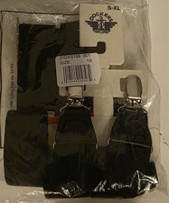Dockers Suspenders Adjustable Clip-On Black Elastic One Sz S-XL New