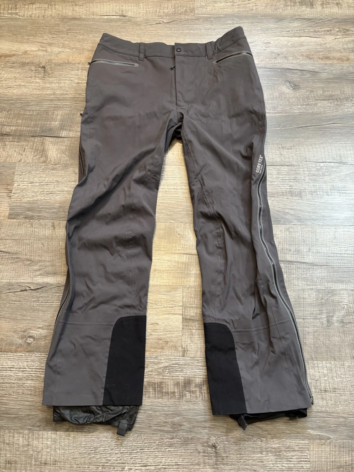 Mountain Hardwear Men’s XL Goretex Pants Shell Gray Ski Pant Zip Vents C27