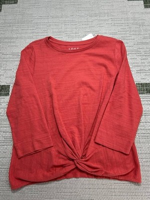 Loft Shirt Womens Large Pink Cotton Pullover New