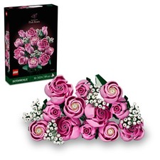 LEGO Botanicals Bouquet di Rose Rosa - Costruzioni per Adulti di Fiori
