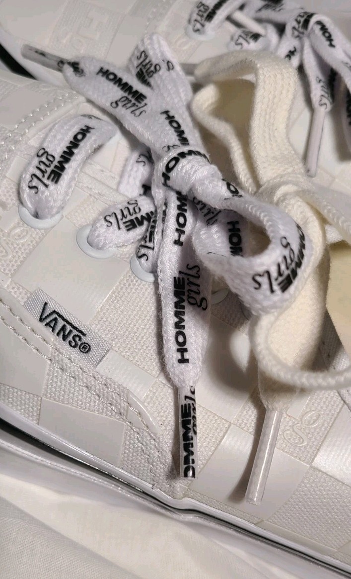 VANS x HOMME GIRLS OTW AUTHENTIC 44★MARSHMALLOW OTW HOMMEGIRLS Authentic 44 in Marshmallow Checkerboard