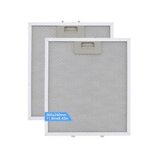 2 Pack Cooker Hood Filter Replacement 305x267x9mm,5-Layer Extractor Silver 
