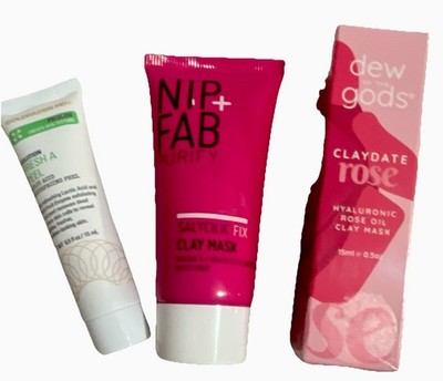 Goldfaden MD Peel NIP+FAB Salicylic Clay Mask Dew of the Gods Rose Oil Set