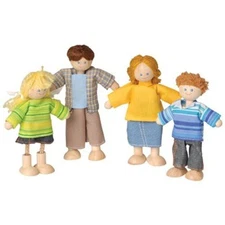 KRP-415 Light Skin Posable Doll Family, Clothing Color Vary