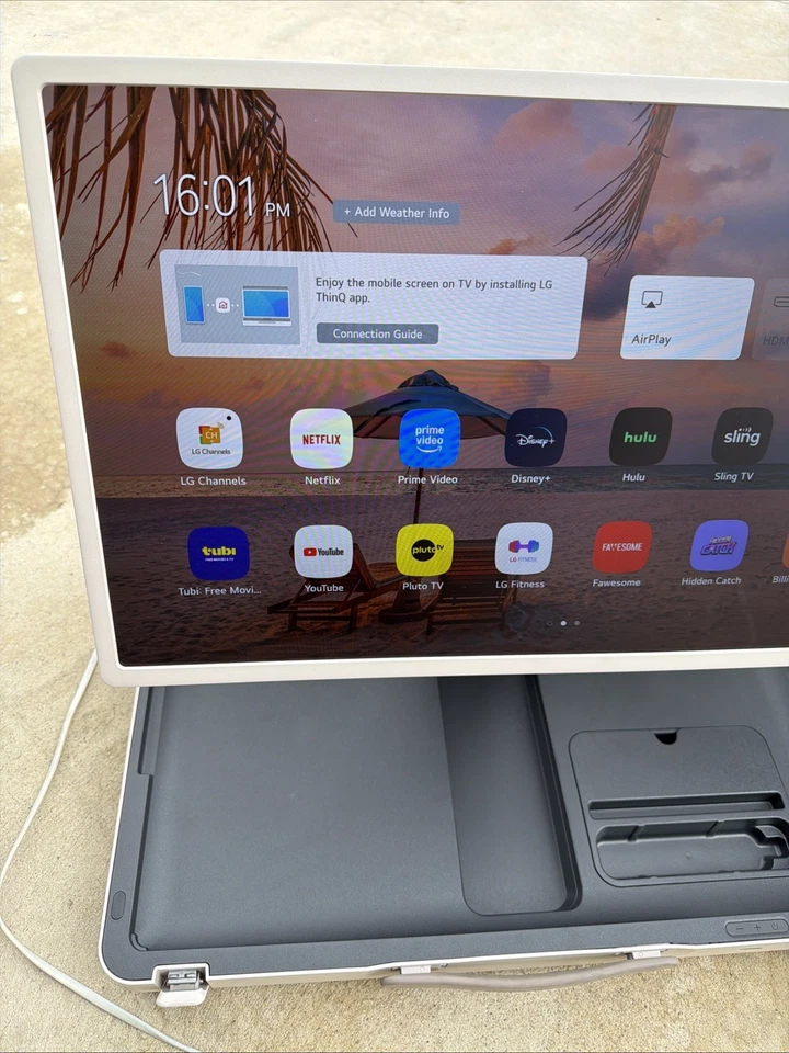 LG StandbyME Go 27" Full HD HDR Smart LED Touch Screen Briefcase TV - Image 2 of 4