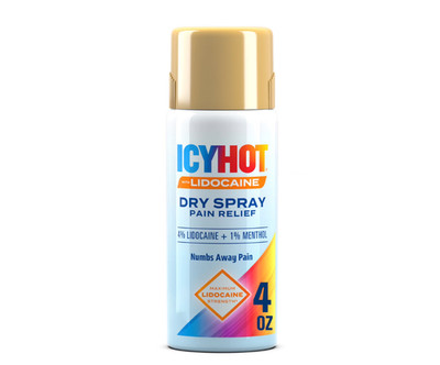 Icy Hot Max Strength Pain Relief Spray 4oz with Lidocaine and Menthol