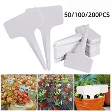 50/100/200pcs Plastic Plant Labels T-Type Garden Tags Nursery Marker 6x10cm