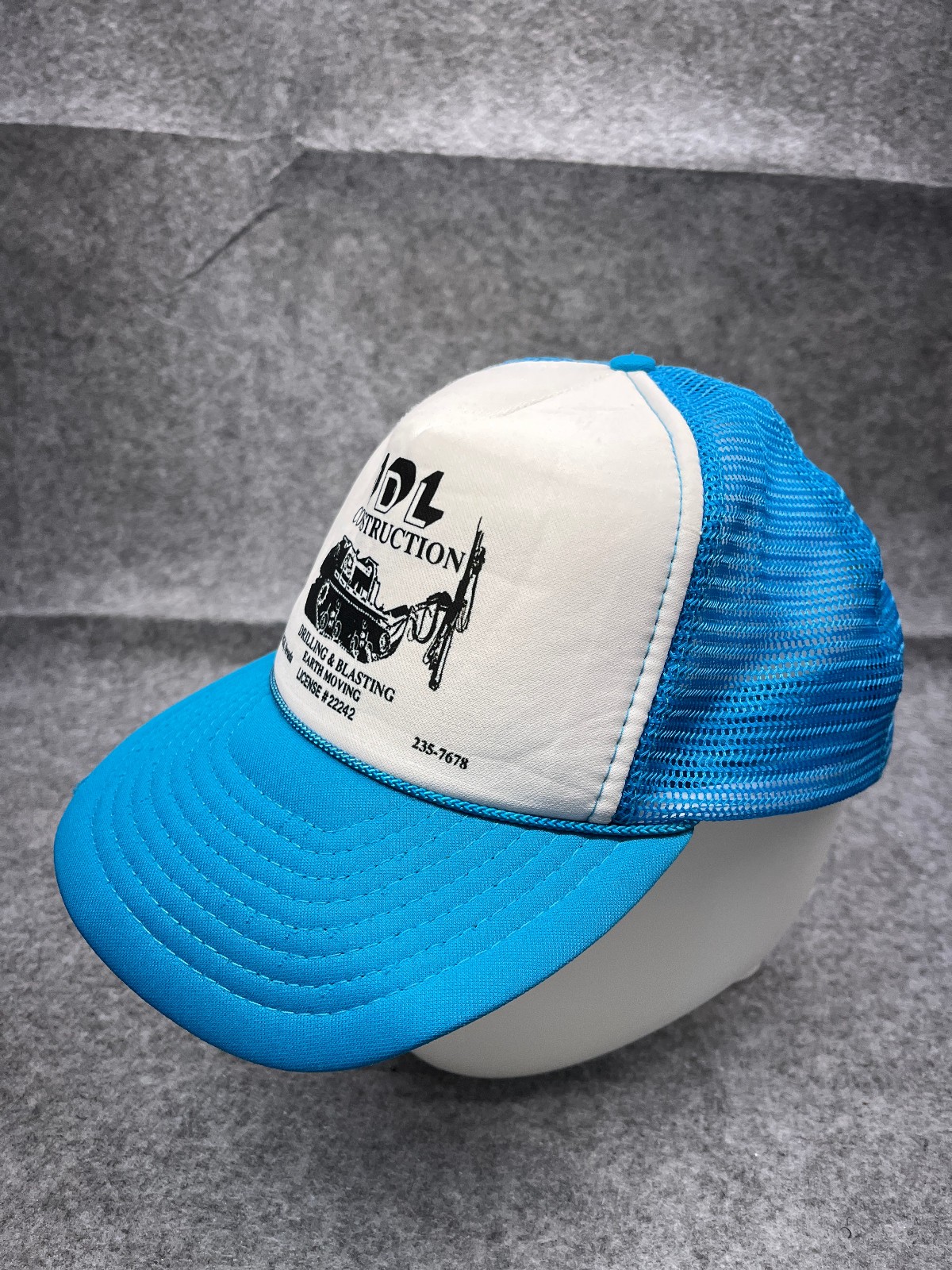 VTG JDL Construction Hat Cap Snap Back Adult One … - image 4