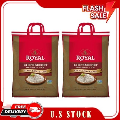 2 Pack Royal Chef's Secret Extra Long Grain Basmati Rice, 10 Lb Bag