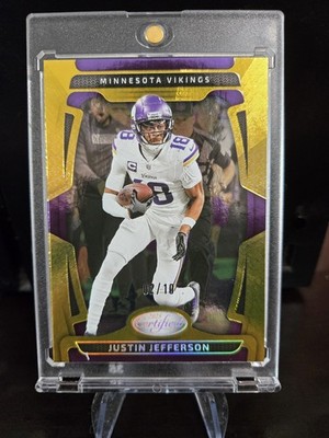 2025 Panini Certified - Justin Jefferson - Mirror Gold FOTL 2/10 #64 - Vikings 