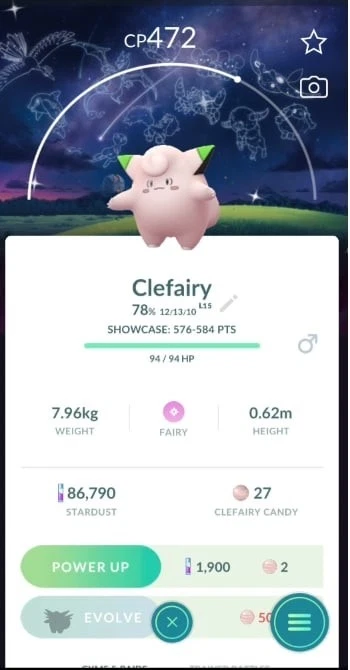 ✨ Shiny Clefairy Astronomical Observatory Background ✨ P T C - 20k stardust