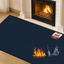 Hearth Rugs for Fireplaces Fire Resistant, 42 x 24 x 0.04 inch Fireproof Firepla