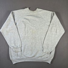 Vintage 80s Sweatshirt Mens 2XL Tall Grey Bla...