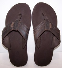 Flojos Mens Flip Flop Thong Sandals Size 8 DARK BROWN